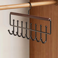 Wall-Mounted Metal Coat Rack with 8 Hooks & Storage Shelf Wall-Mounted Coat Rack Babs Retro color