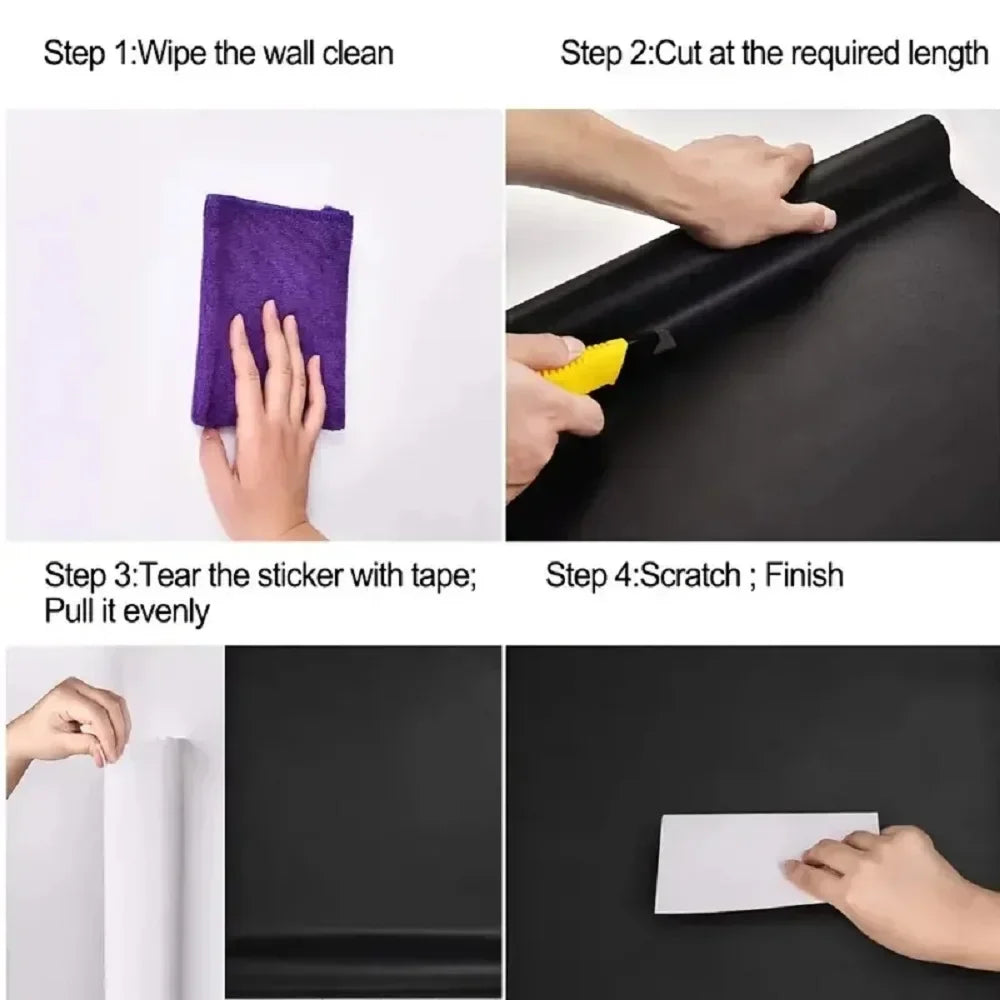 Waterproof Matte Peel & Stick Wallpaper – White/Black PVC Peel & Stick Wallpaper Babs