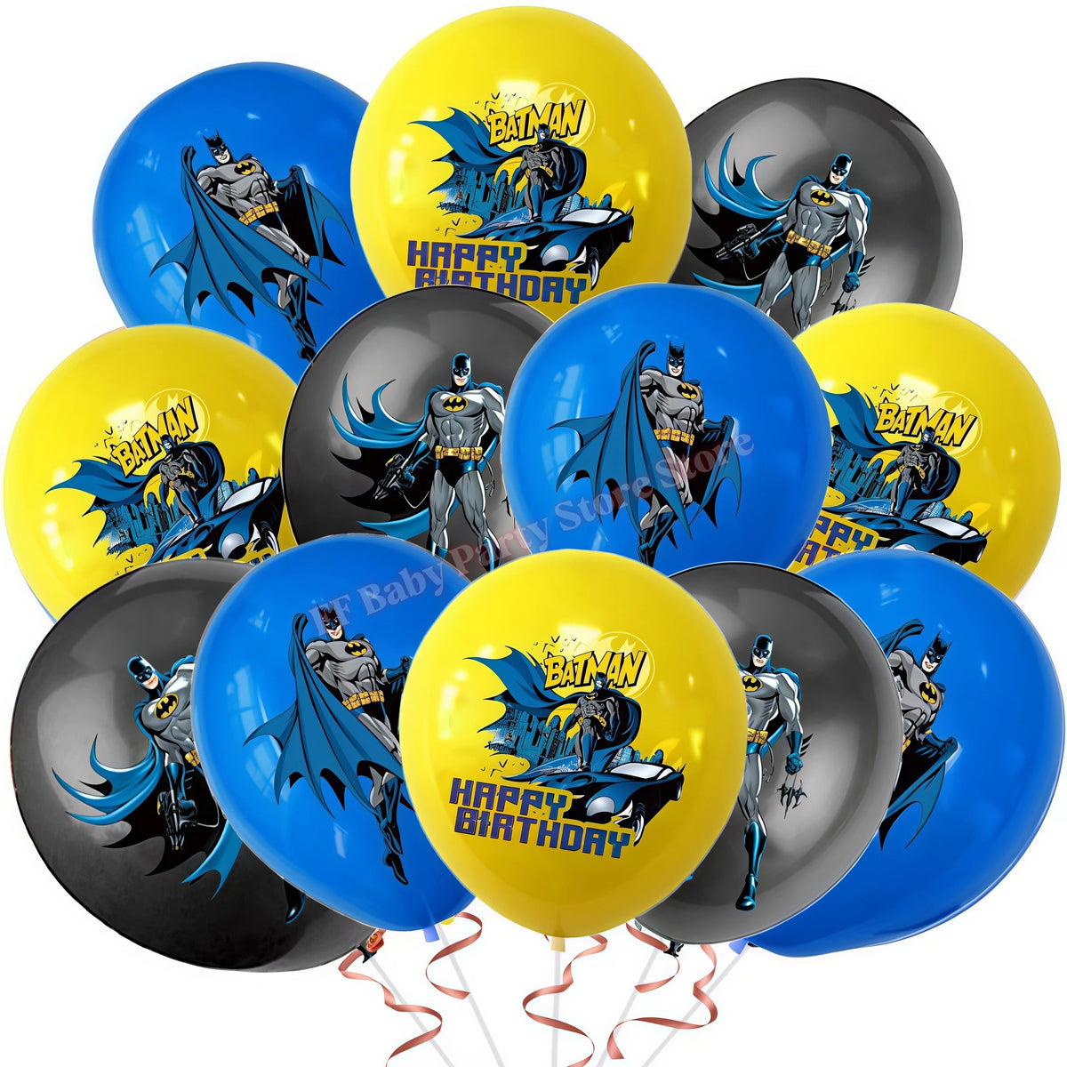 Bat Superhero Birthday Party Kit – Tableware, Balloons & Decor Party Decoration Kit Babs 18pcs Balloons