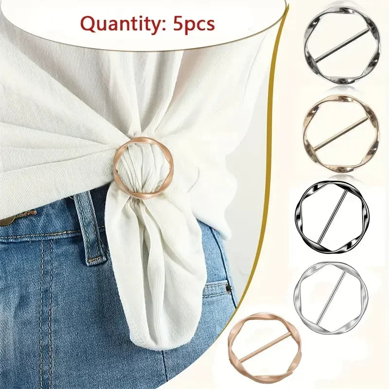 5-Pack Metal Adjustable Shirt & Shawl Waist Clips | Fashion Clothing Clips Babs
