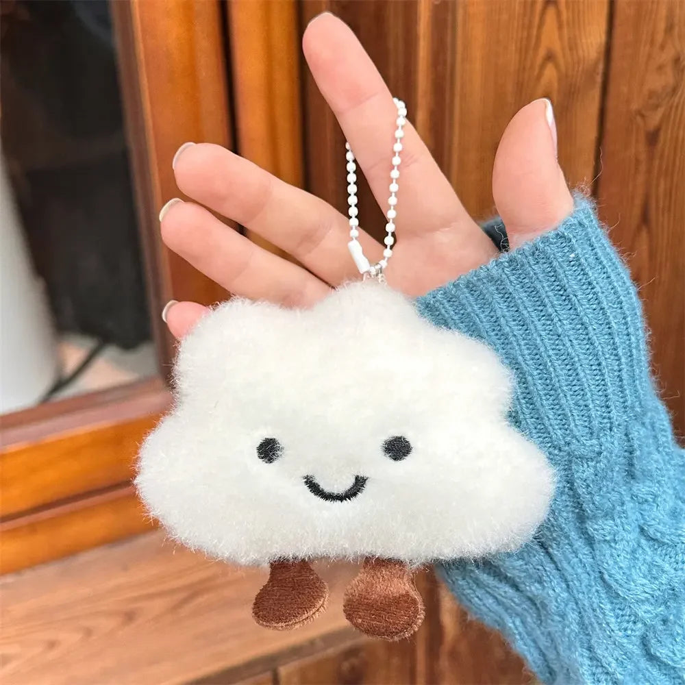 Cute Cloud Plush Brooch Keychain Bag Charm Pendant 1-20 PCS Plush Bag Charm Babs
