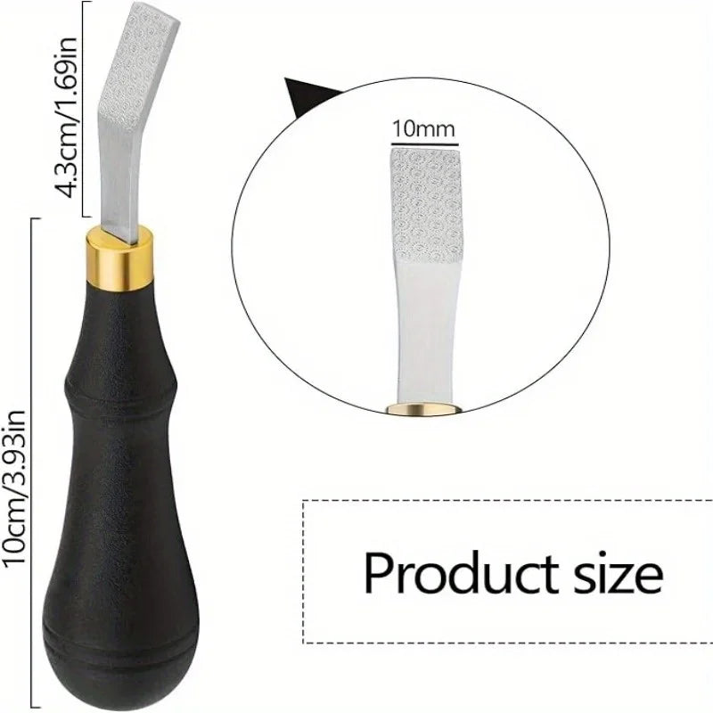 Silicone Handle Leather File Tool – DIY Edge & Surface Finishing Leather Craft File Babs 10mm