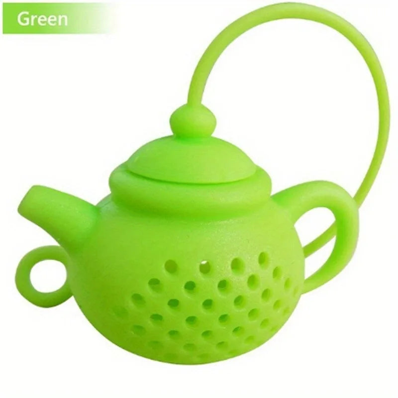 Teapot Silicone Tea Infuser & Strainer with Handle Silicone Tea Infuser Babs green