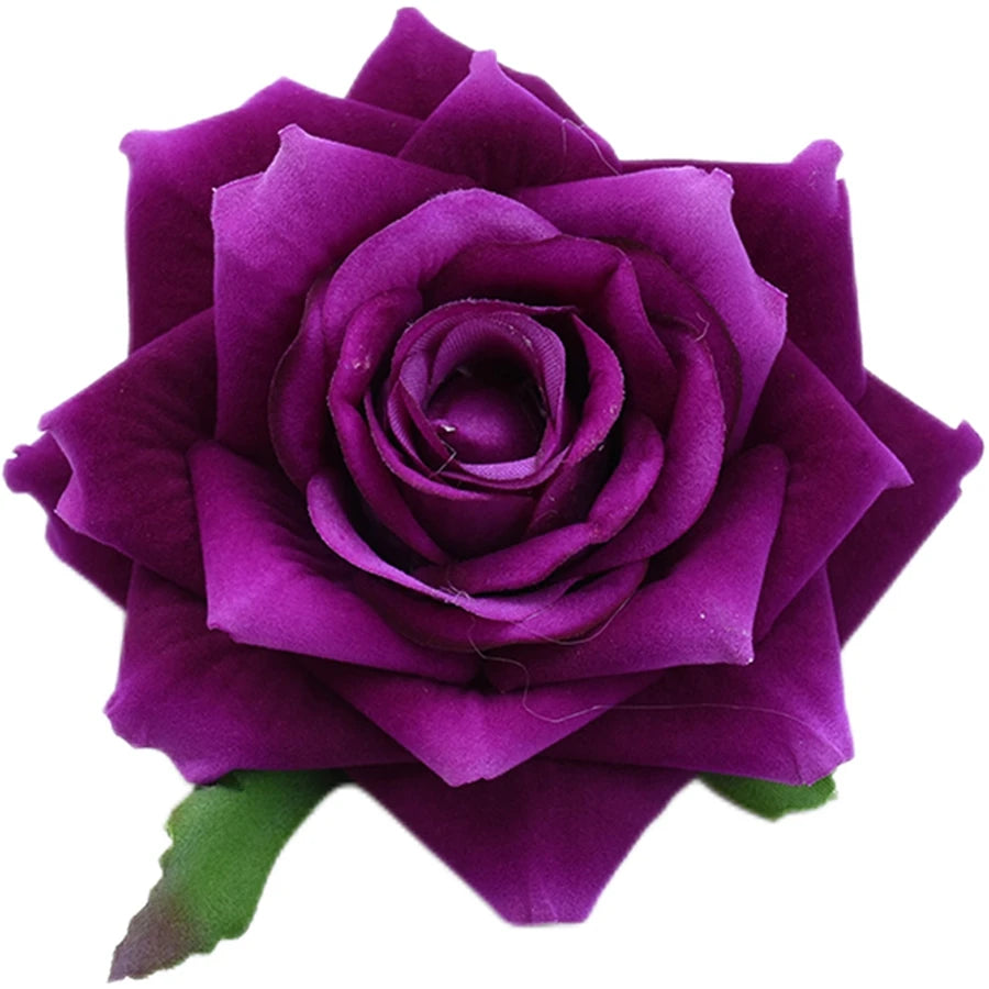 Silk Rose Heads 5/10pcs – DIY Wedding & Home Décor Flowers Artificial Silk Flowers Babs PURPLE 5 pcs