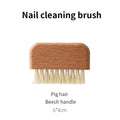 Solid Wood Pig Bristle Nail Brush – Gap & Stain Cleaner Nail Cleaning Brush Babs Pig hair