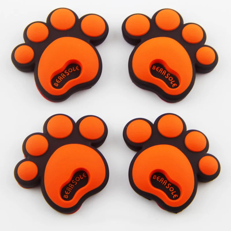4PCS Bear Paw Car Door Anti-Collision Silicone Strips Car Door Guard Babs O