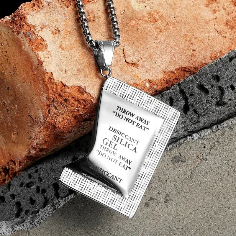 Stainless Steel Geometric Pendant Necklace | Punk Hip Hop Pendant Necklace Babs