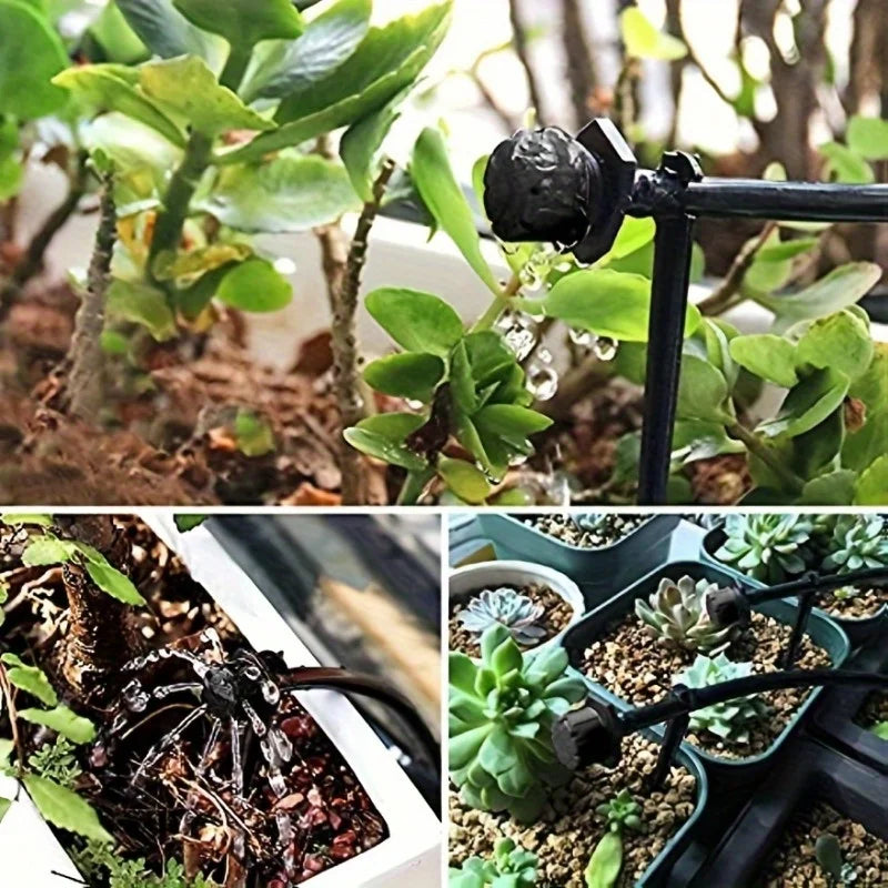 50pcs 1/4" Adjustable Micro Drip Irrigation Sprinklers Drip Irrigation Sprinklers Babs