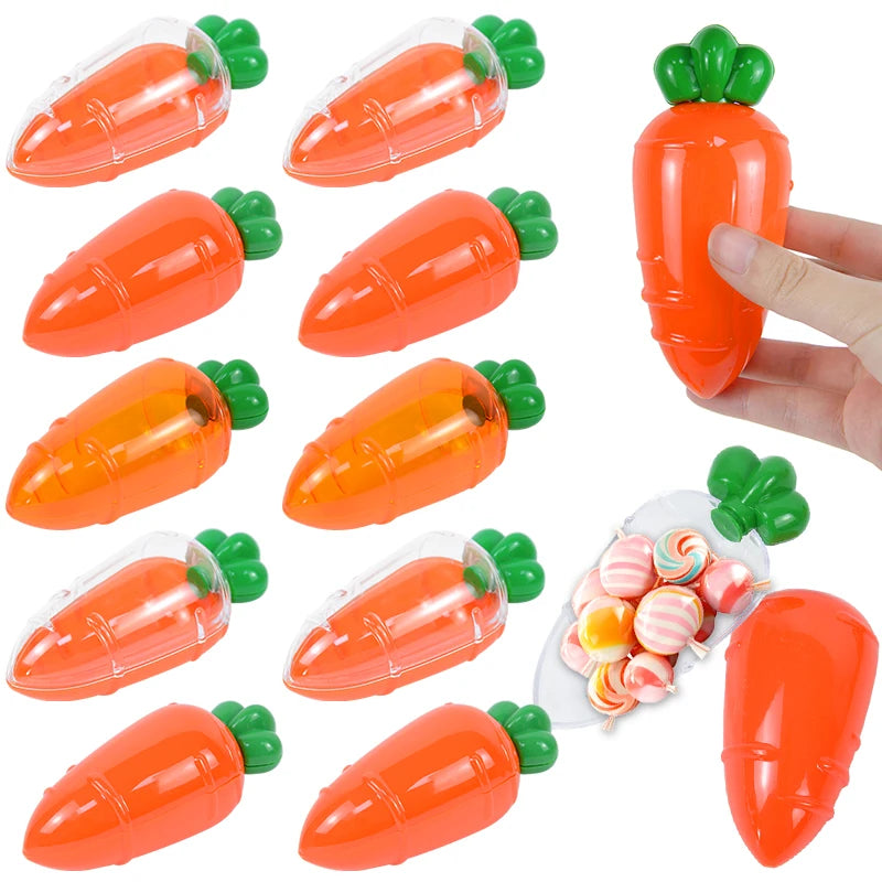 Easter Carrot Candy Gift Boxes – Clear Plastic, 3 or 6 Pack Easter Gift Box Babs