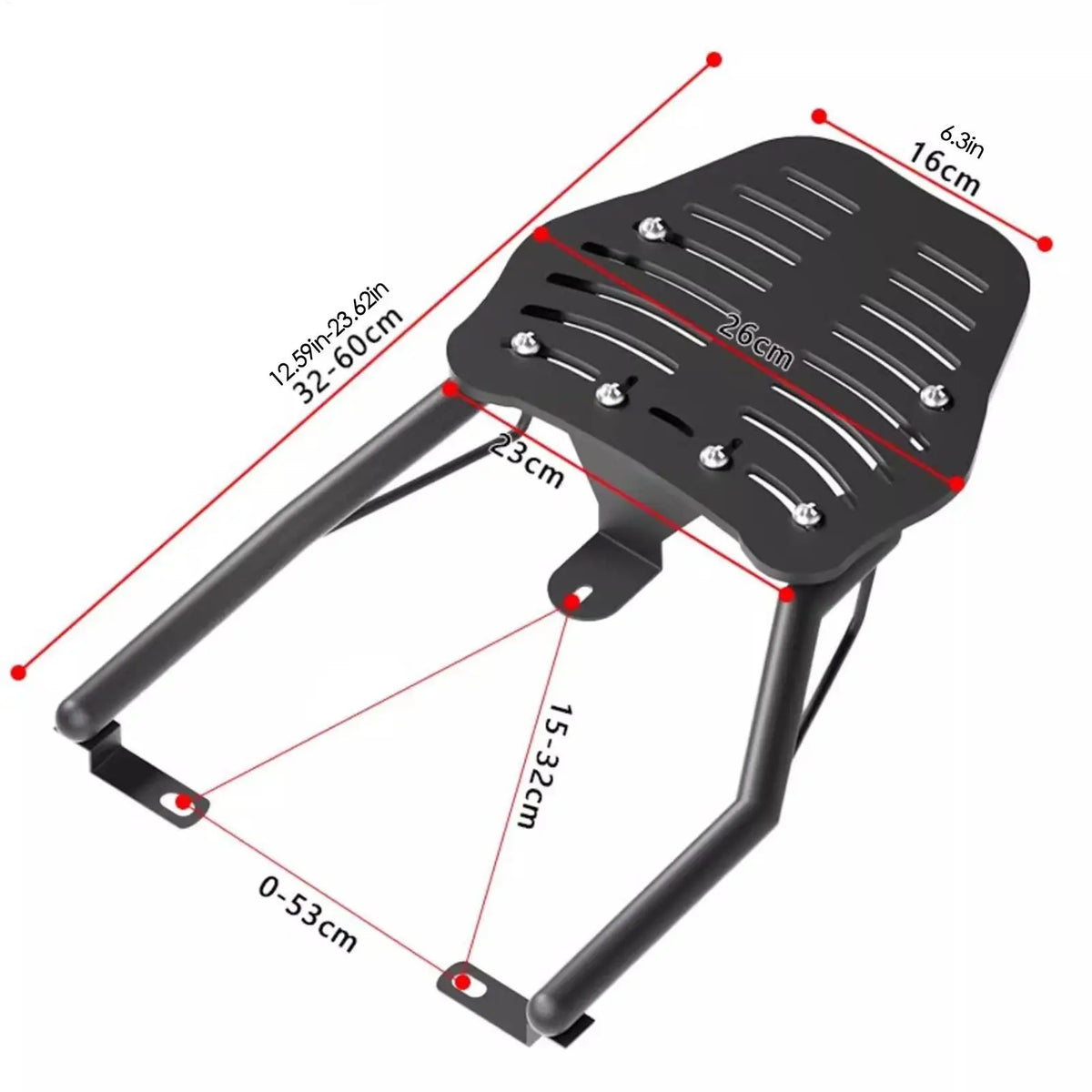 Adjustable Motorcycle Luggage Rack – Stainless Steel Trunk Rack Motorcycle Luggage Rack Babs