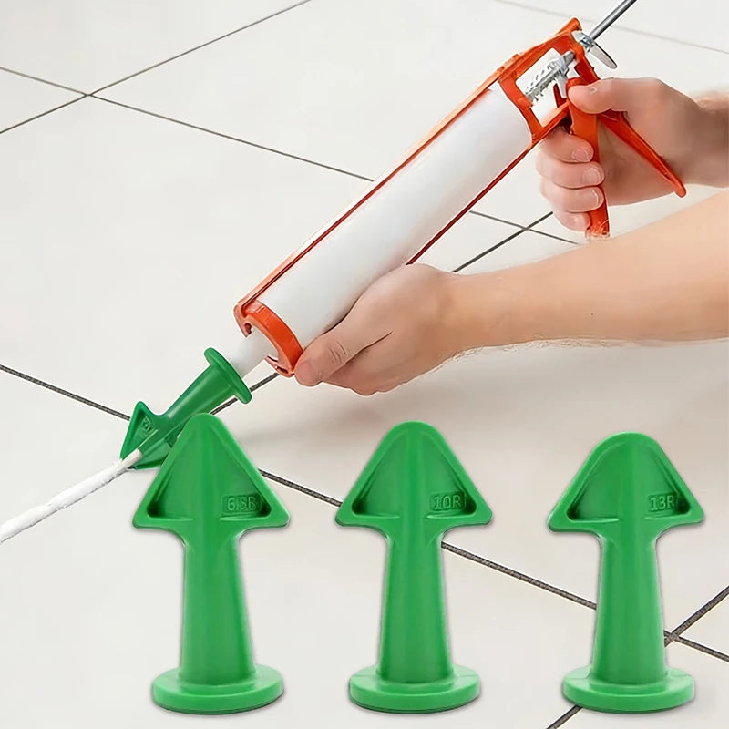 3-Piece Silicone Caulk Applicator Tips Set – Reusable Nozzles Caulking Applicator Set Babs