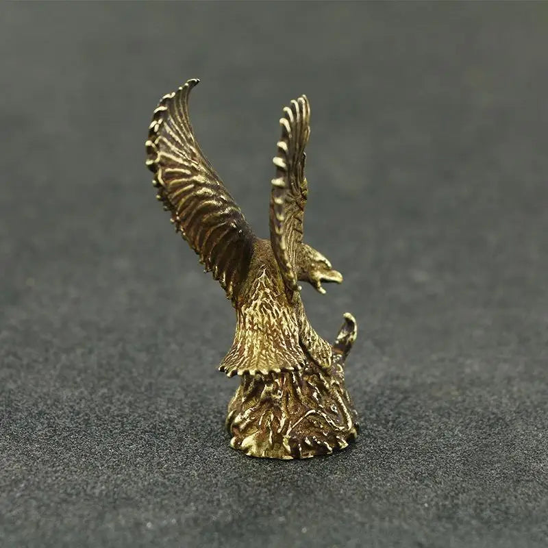 Antique Brass Flying Eagle Figurine | Copper Office Decor Gift Brass Figurine Babs