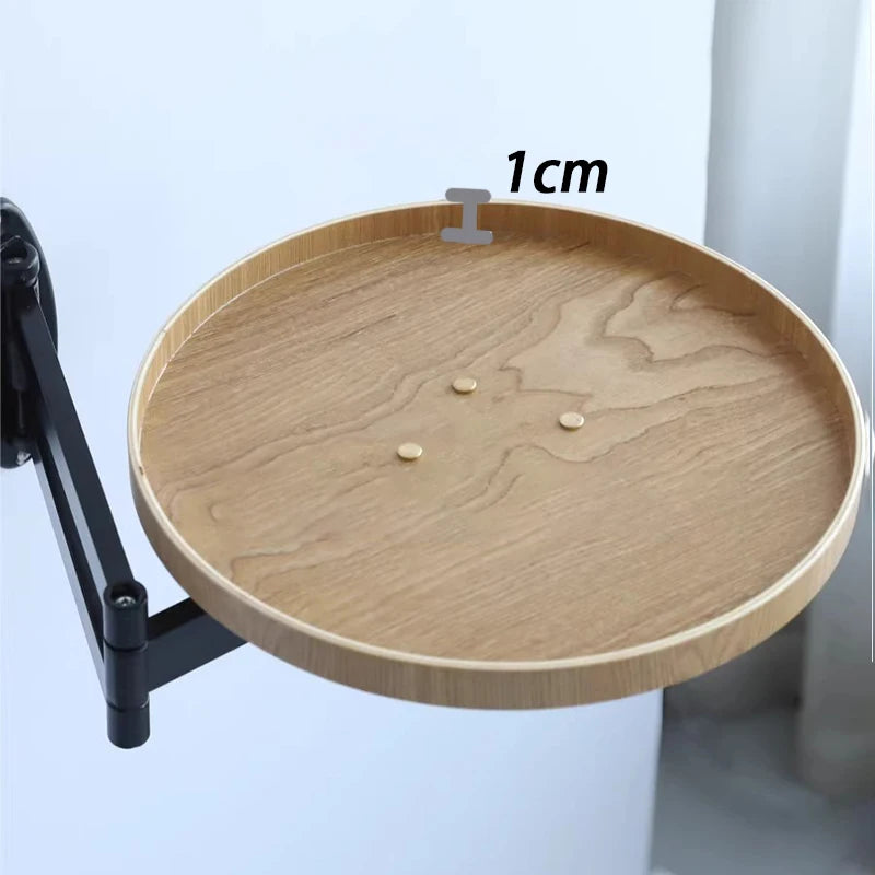 Nordic Minimalist Foldable Round Coffee Table | Wood Side Table Foldable Coffee Table Babs