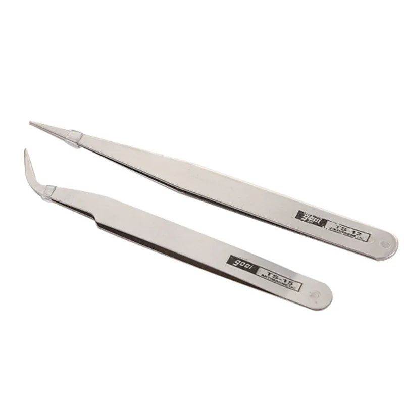 Stainless Steel Flat Head Tweezers – Nail Art & Brow Shaping Nail Art Tweezers Babs