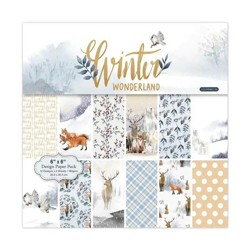 24 Sheets Animal Craft Paper Pads – Scrapbooking & Origami Craft Paper Pad Babs