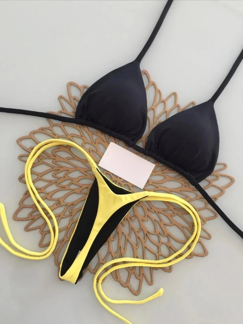 Women's Push Up Micro Bikini Set – Brazilian String Swimwear Women's Bikini Set Babs