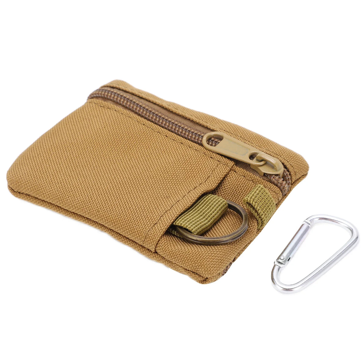Mini EDC Molle Pouch Wallet – Key Card & Coin Purse with Carabiner EDC Molle Pouch Babs khaki