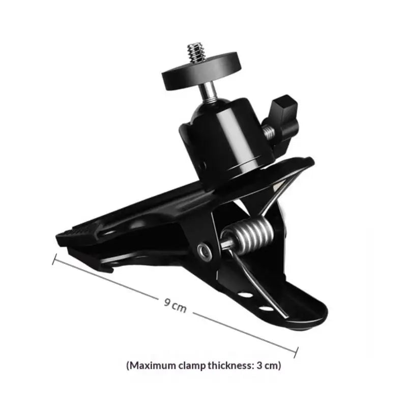 360° Swivel Camera Clip Clamp Mount – 1/4" Ball Head Tripod Camera Clamp Mount Babs one size