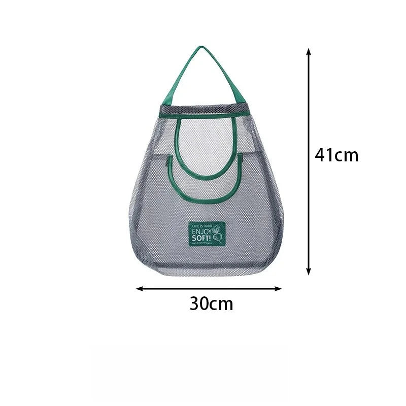 Kitchen Hanging Mesh Bag – Reusable Fruit & Vegetable Storage Net Produce Storage Bag Babs large Double Bag