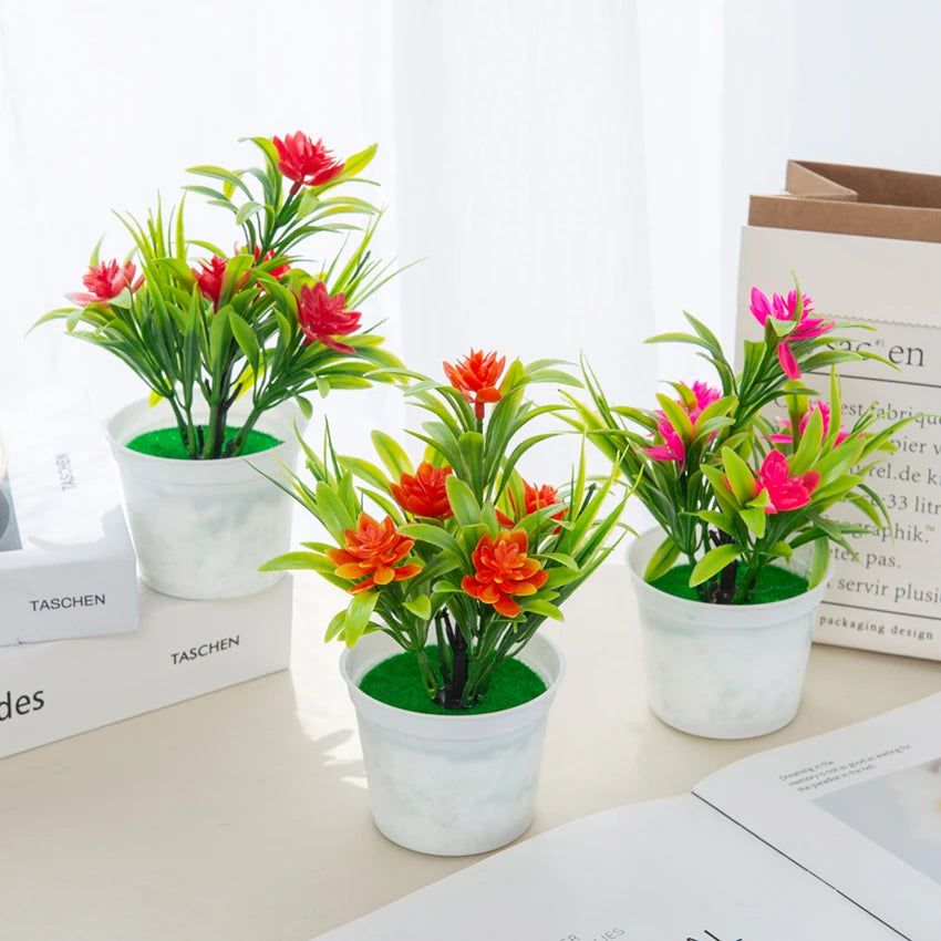 Mini Artificial Flower Bonsai – Potted Home & Wedding Décor Artificial Flower Bonsai Babs