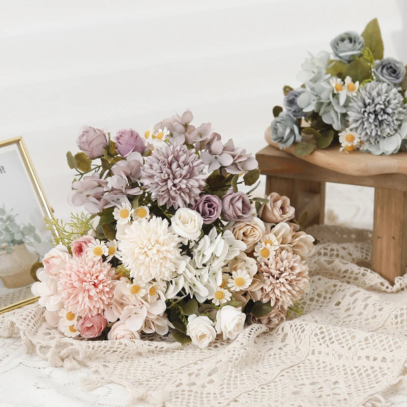 Silk Artificial Flowers – Rose, Sunflower, Hydrangea & Dandelion Artificial Flowers Babs
