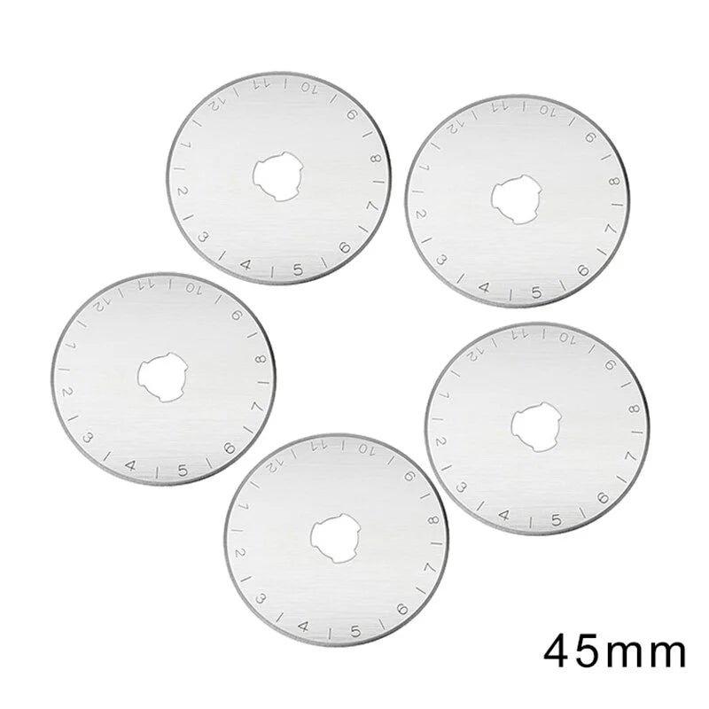 10-Pack 45mm Rotary Replacement Blades – Fabric, Leather & Crafts Rotary Cutter Blades Babs