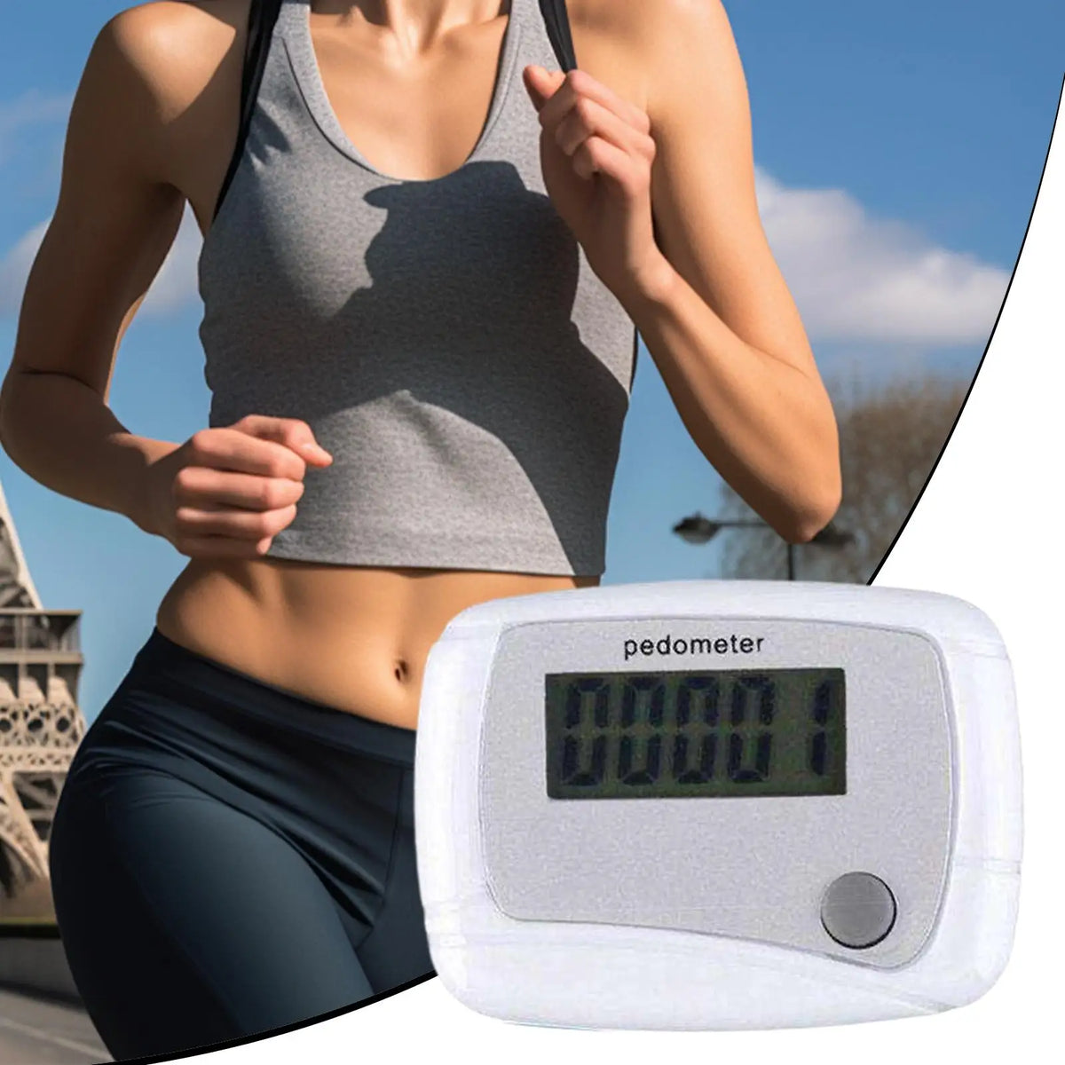 Clip-On Step Counter Walking Pedometer for Fitness & Travel Walking Pedometer Babs