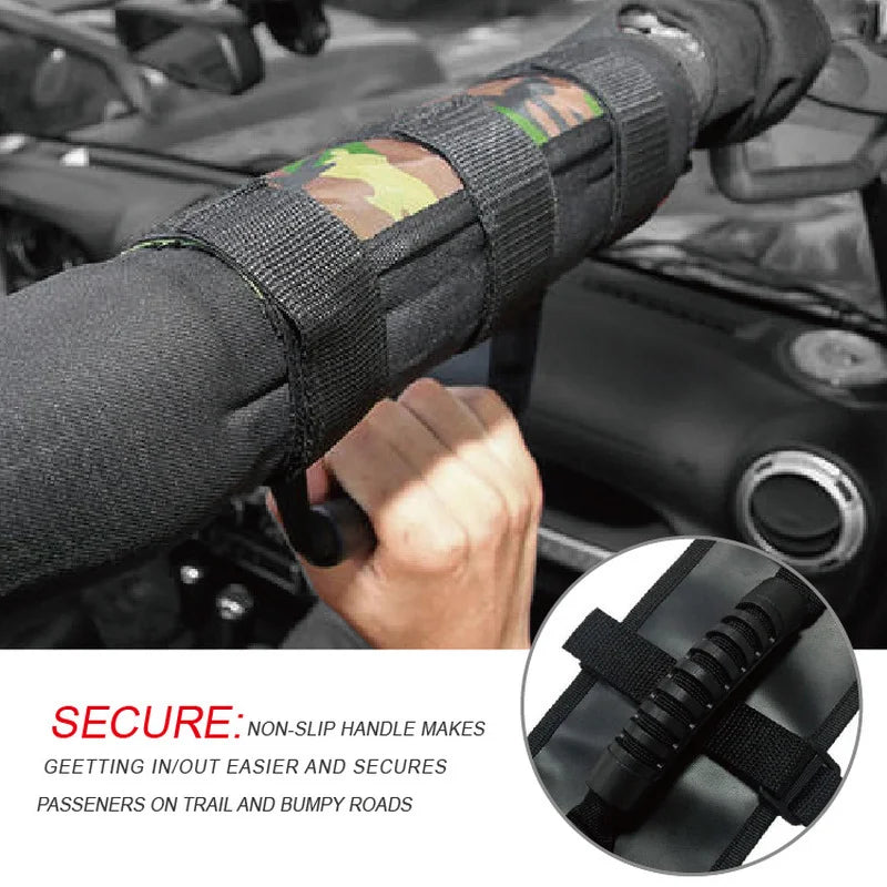 4-Pack Roll Bar Grab Handles for Jeep Wrangler CJ TJ JK JL Roll Bar Grab Handle Babs