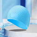 Unisex Silicone Swim Cap – Waterproof, Non-Slip, High Elasticity Silicone Swim Cap Babs Blue