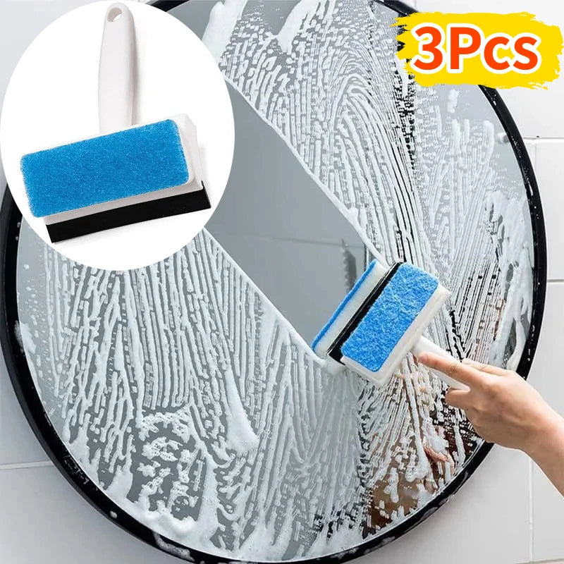 Double-Sided Glass Cleaning Brush & Bathroom Squeegee Bathroom Cleaning Brush Babs