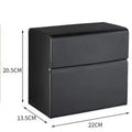 Stainless Steel Tissue Box Holder – Modern Multifunctional Tissue Box Holder Babs Black