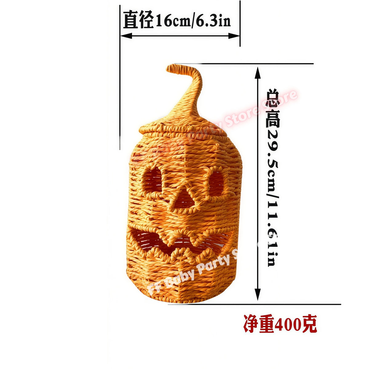Wicker Pumpkin Lantern Witch Hat Storage Box Halloween Decor Halloween Décor Ornament Babs E