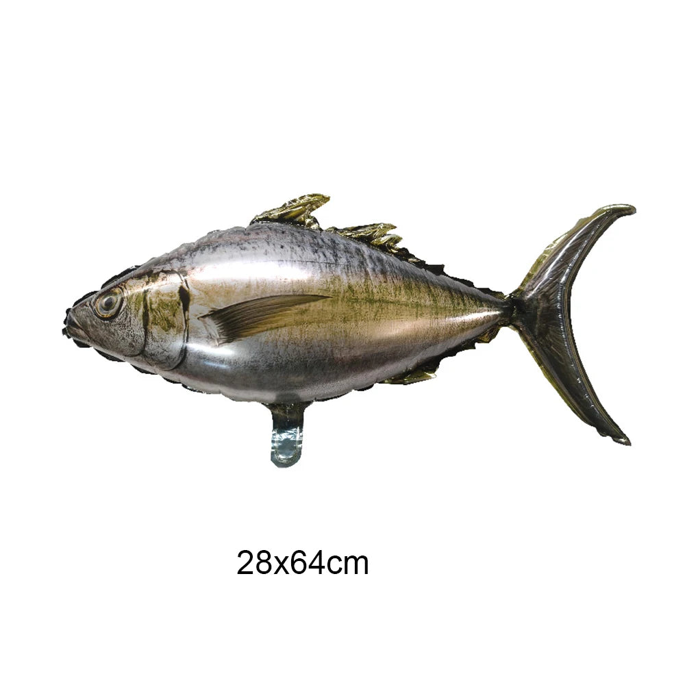 Fish Foil Balloons – Fishing Themed Birthday Party Decor Party Foil Balloons Babs Dark Khaki As pictures show