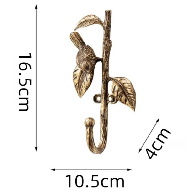 Vintage Gold Wall Mounted Metal Coat Rack – Minimalist Hanger Wall Mounted Coat Rack Babs Style B