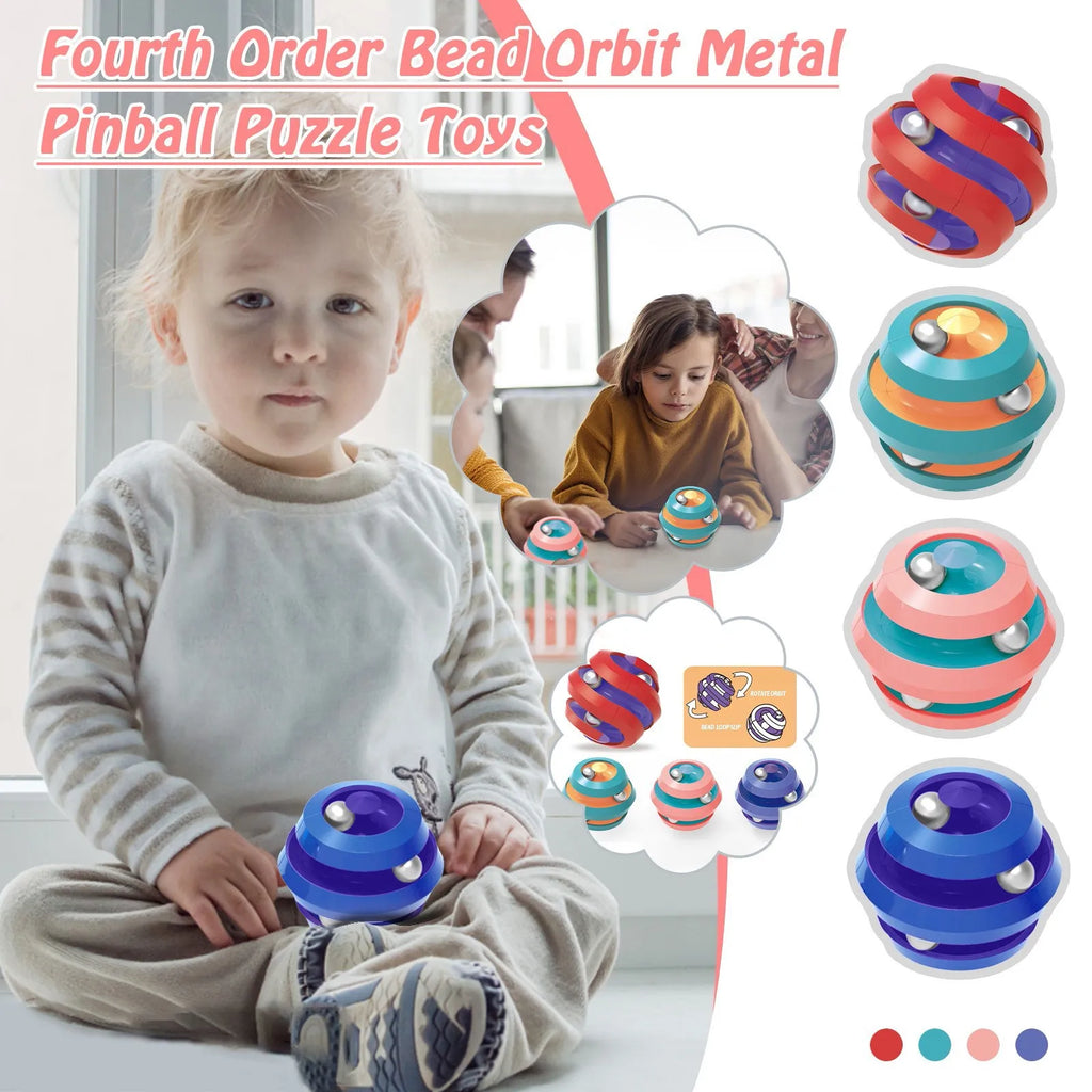 Rotating Bead Orbit Ball Fidget Spinner Infinity Cube Puzzle Toy Fidget Puzzle Toy Babs