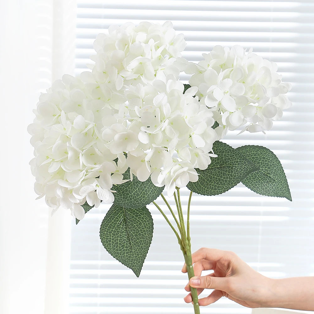 46cm Artificial Silk Hydrangea Flower – Wedding & Home Decor Artificial Silk Flower Babs White 1Pcs