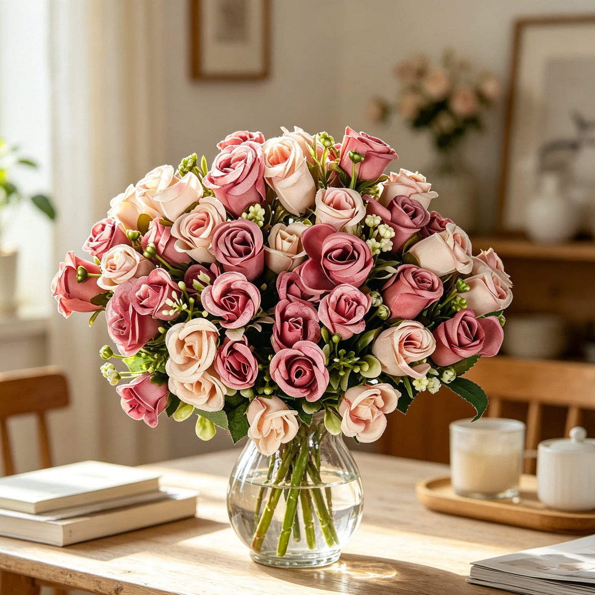 Silk Artificial Flower Bouquet – Wedding & Home Decor Artificial Silk Flowers Babs