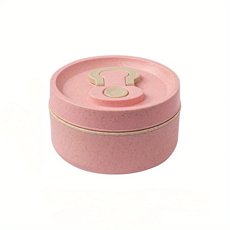 Babs Kids Lunch Box with Lid – 450ml Microwaveable Round Kids Lunch Box Babs Pink