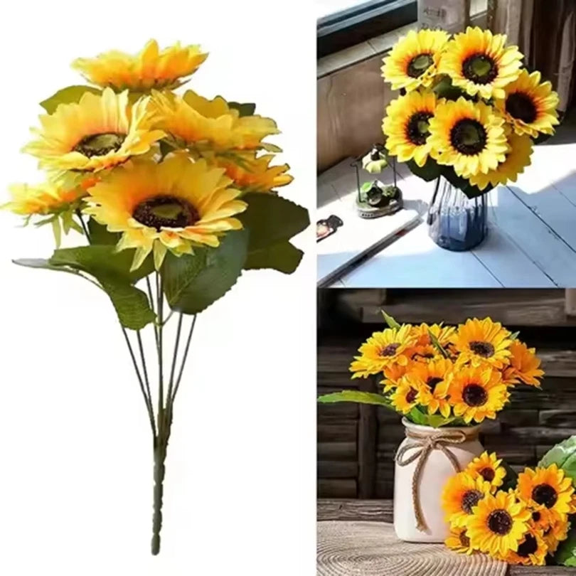 Artificial Silk Sunflower Bouquet – Wedding & Home Décor Artificial Flower Bouquet Babs
