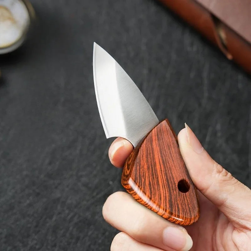Mini EDC Pocket Knife – Wooden Handle & Stainless Steel Blade EDC Pocket Knife Babs