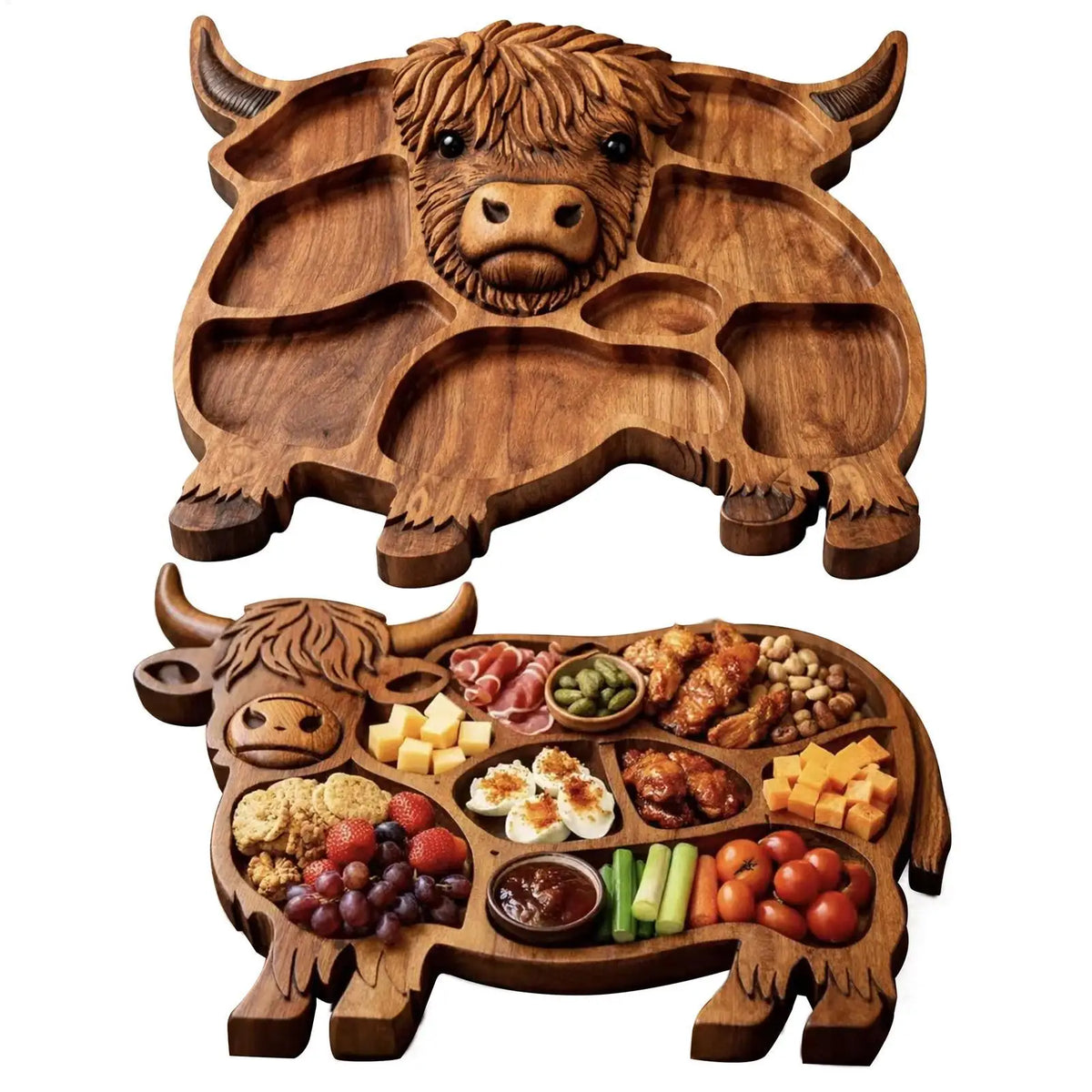 Cow Charcuterie Board – Wooden Food Platter for Parties Charcuterie Serving Board Babs