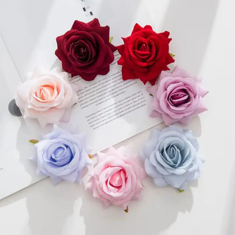 Silk Artificial Rose Flower Heads – Wedding & Home Décor Artificial Flower Heads Babs