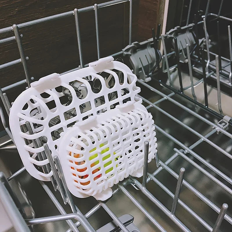 2-Piece Dishwasher Basket – Small Item Organizer & Drain Rack Dishwasher Organizer Basket Babs