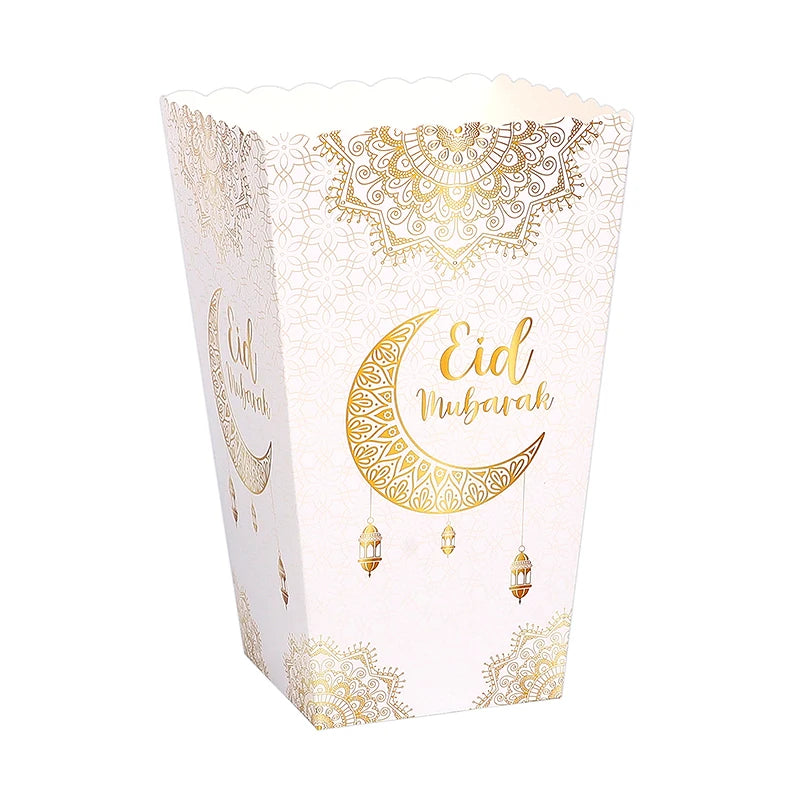 6pcs Eid Mubarak Candy & Popcorn Gift Boxes – Ramadan Party Party Gift Boxes Babs A 6Pcs