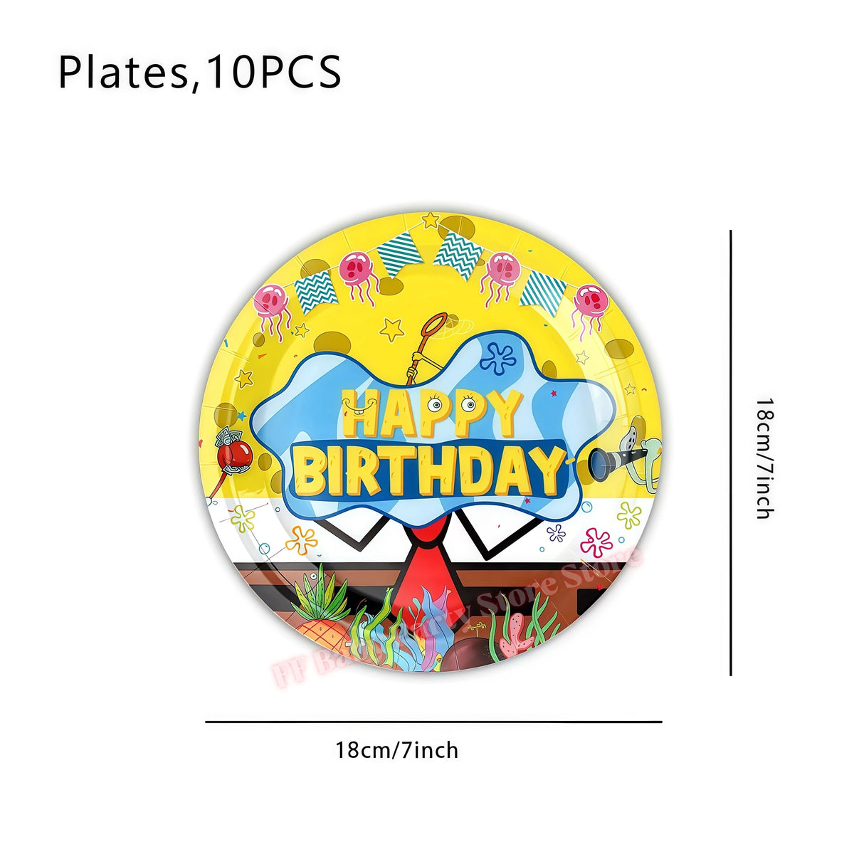 Cartoon Kids Birthday Party Decoration Set – Balloons, Backdrop & More