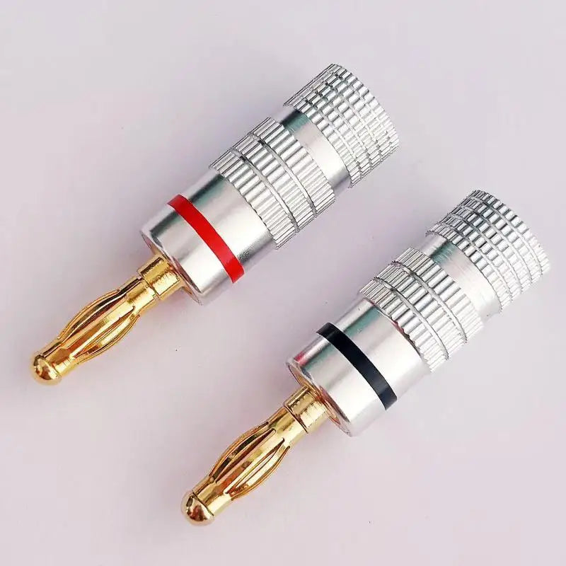 Banana Plug Binding Post Connector – Gold-Plated, 4mm, No Solder Audio Binding Post Babs