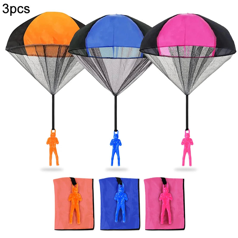 Parachute Toy Hand Throw Flying Game – Party Favors 1-6 Pcs Parachute Flying Toy Babs 3Pcs