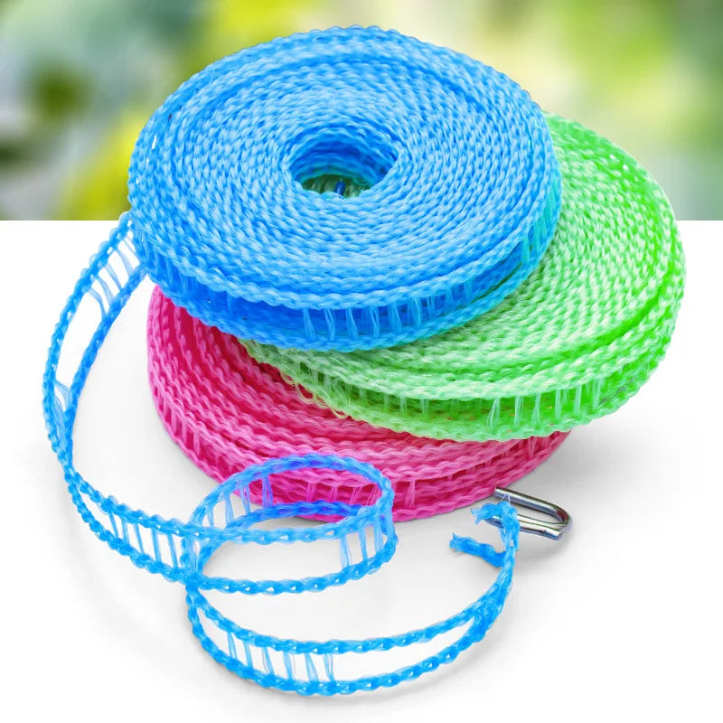 Portable Nylon Travel Clothesline – Anti-Slip & Windproof, 3m Travel Clothesline Babs