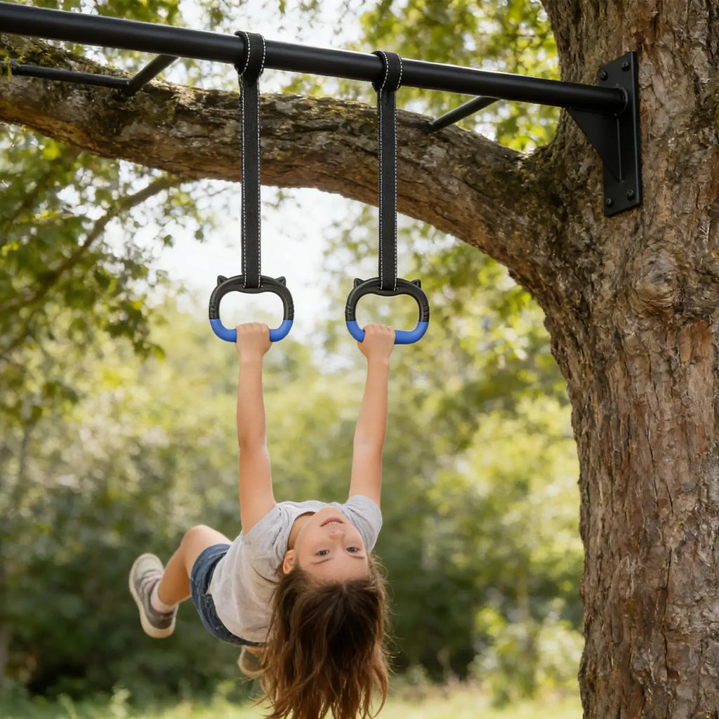 Kids Gymnastic Rings Set – Adjustable Home Fitness Training Kids Gymnastics Rings Babs