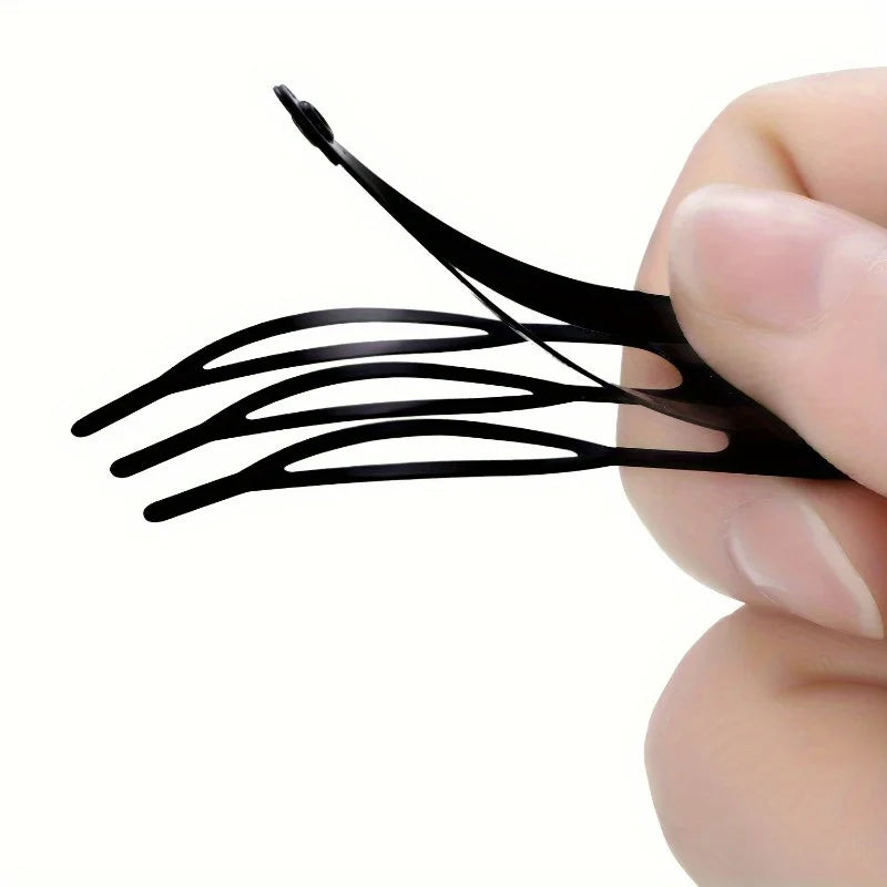 8Pcs 3 Prong Snap Hair Clips Water Drop Metal Barrettes Set Hair Clips Barrettes Babs